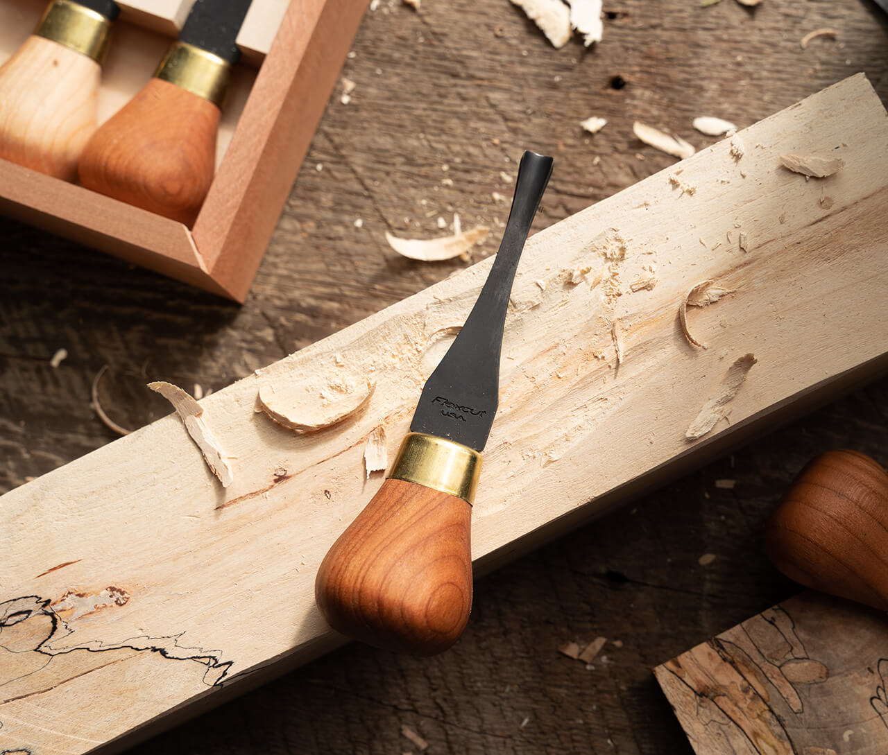  Flexcut Carving Tools, Beginners Palm Set, Gouges for  Woodcarving, Set of 5 (FR310) : Everything Else